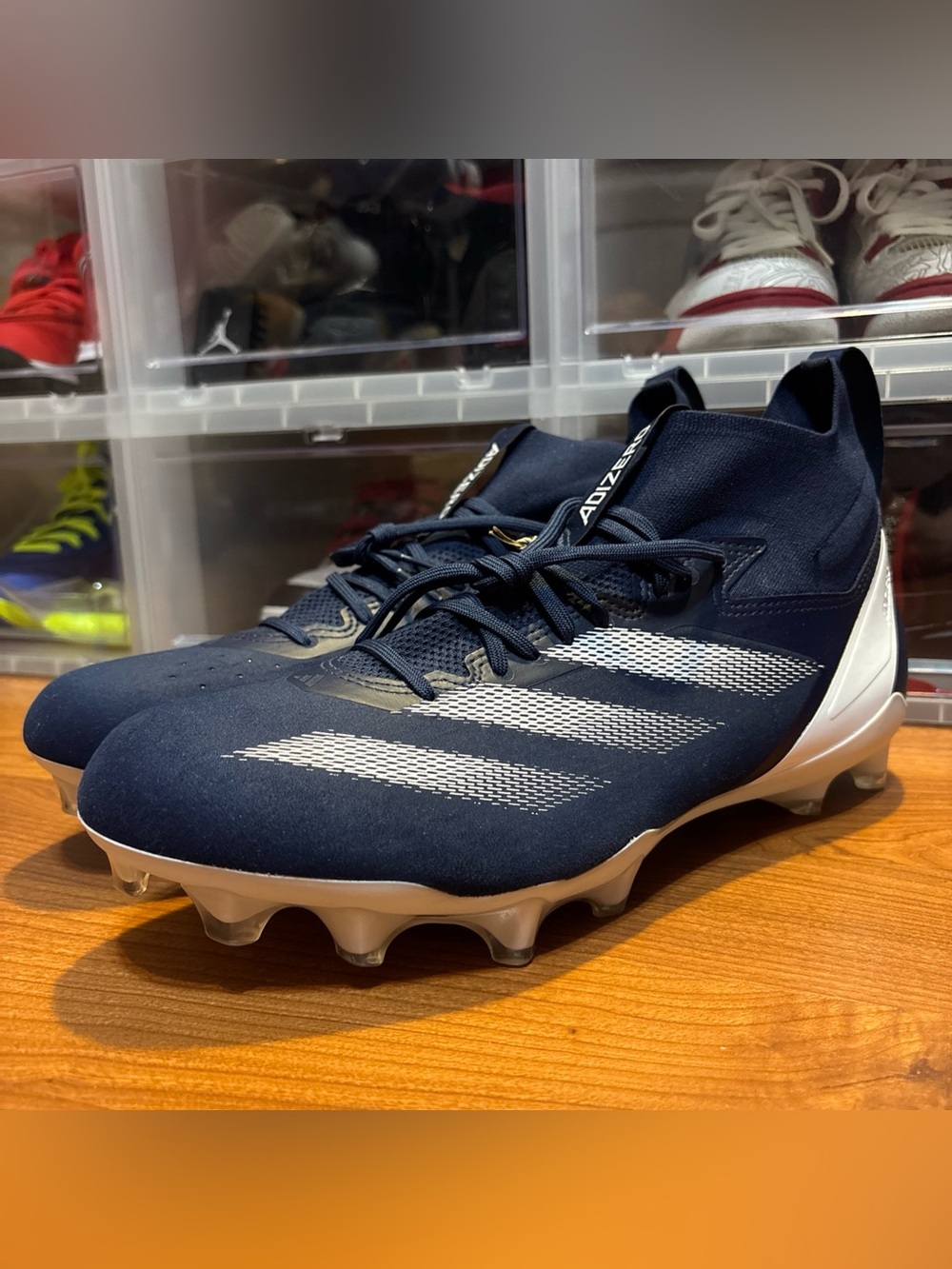 adidas SM Adizero Impact + Navy Blue IH7458 Football Cleats Men’s Sz 16 NWOB